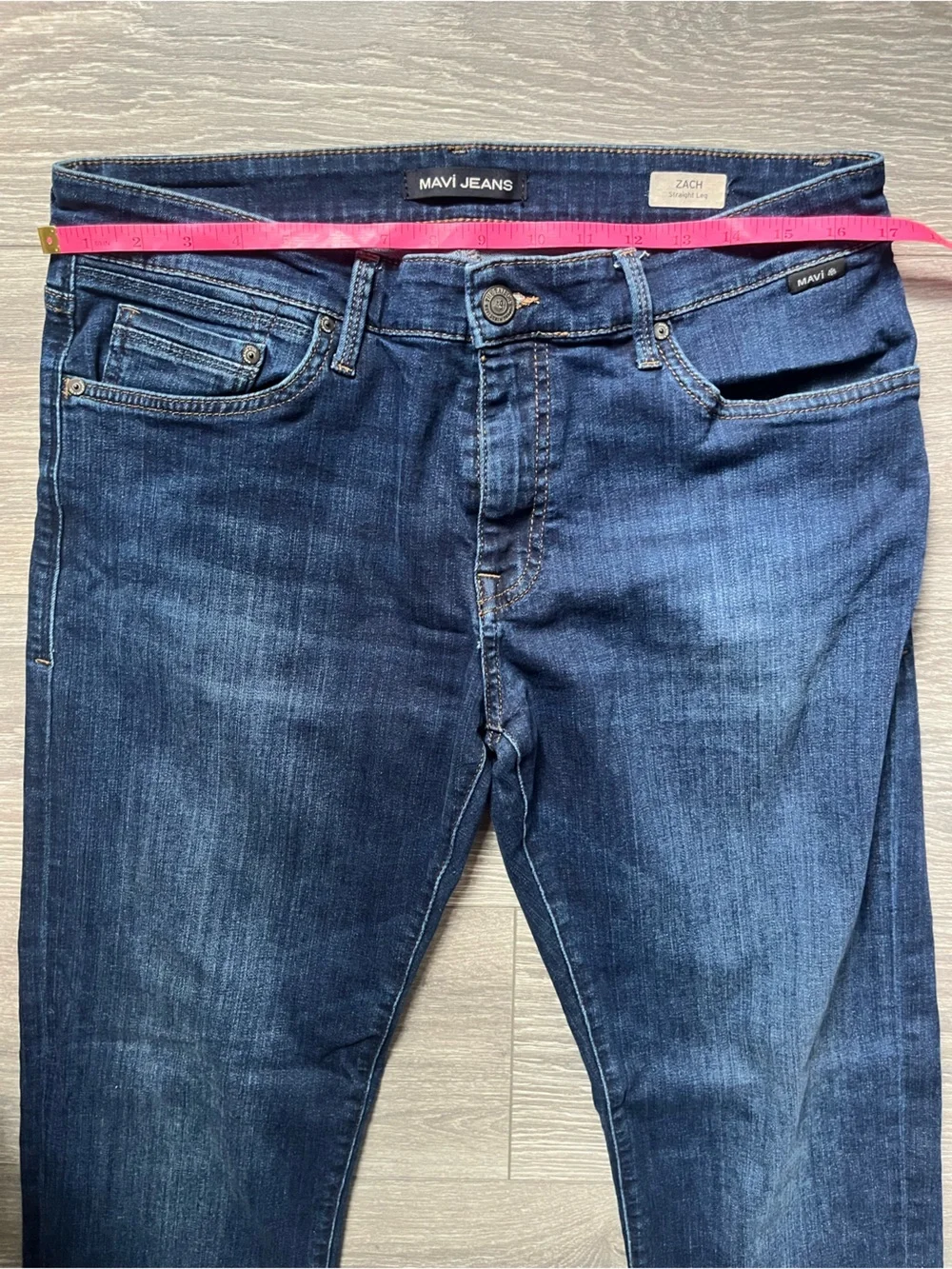 Mavi Men’s Zach Straight Leg Medium Wash Blue Denim Jeans Size 34” x 32” Classic